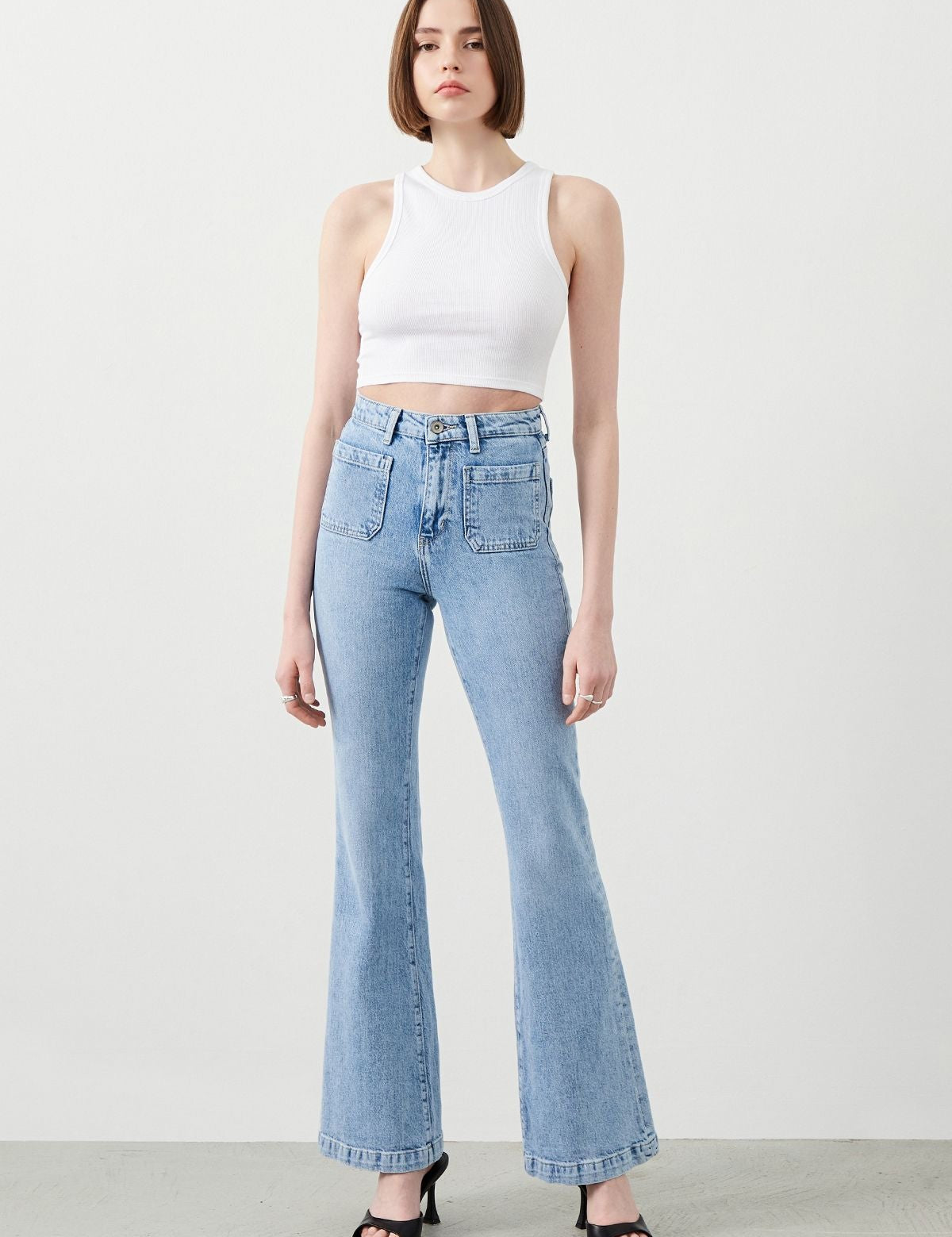 Ra Denim-Canva Flare Fit Light Blue Women’s Jeans-1