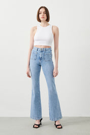 Ra Denim-Canva Flare Fit Light Blue Women’s Jeans-1