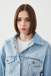 Ra Denim-Opia Crop Oversize Fit Light Blue Women’s Denim Jacket-3