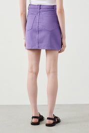 Ra Denim-Violet Slim Fit Purple Women’s Skirt-4