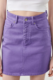 Ra Denim-Violet Slim Fit Purple Women’s Skirt-5