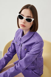 Ra Denim-Violet Crop Purple Women’s Jacket-2