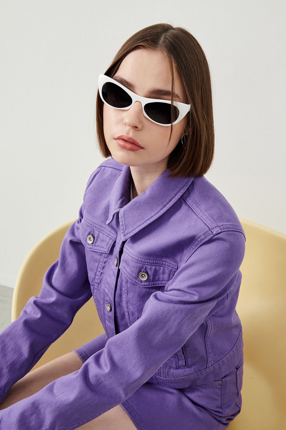  Ra Denim-Violet Crop Purple Women’s Jacket-2
