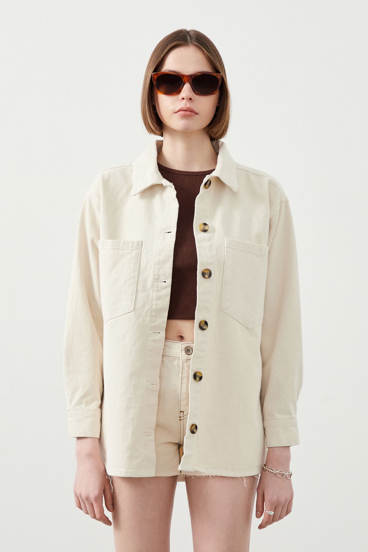 Ra Denim-Orenda Ecru Natural Fabric Women’s Jacket-4