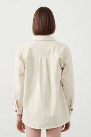 Ra Denim-Orenda Ecru Natural Fabric Women’s Jacket-5