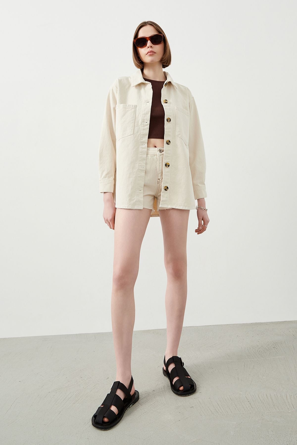 Ra Denim-Orenda Ecru Natural Fabric Women’s Jacket-3