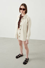 Ra Denim-Orenda Ecru Natural Fabric Women’s Jacket-2