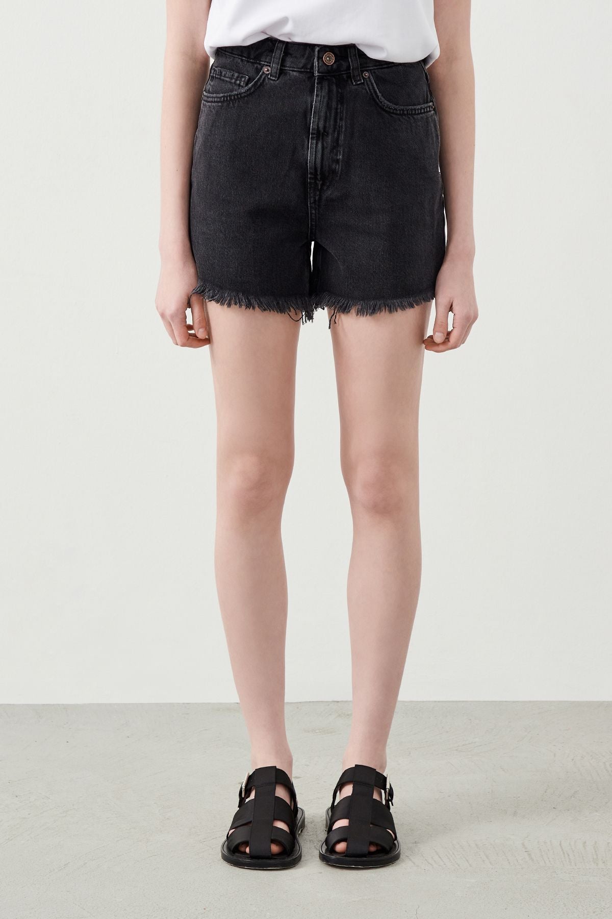 Ra Denim-Monna Black Women’s Denim Shorts-4