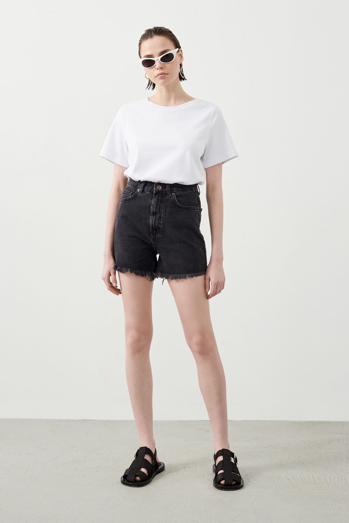 Ra Denim-Monna Black Women’s Denim Shorts-1