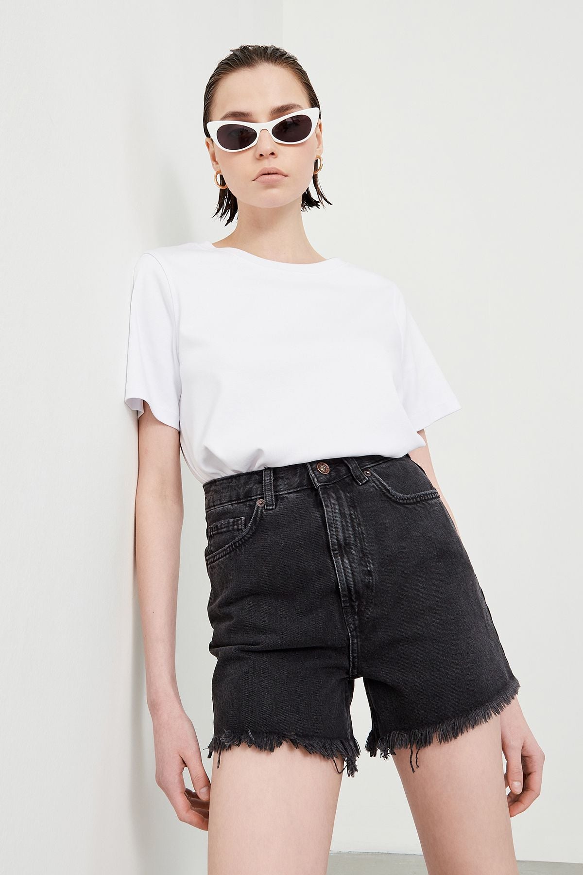 Ra Denim-Monna Black Women’s Denim Shorts-3