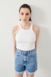 Ra Denim-Monna Blue Women's Denim Shorts-1