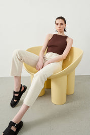 Ra Denim-Mira Boyfriend Fit Ecru Natural Fabric Women’s Jeans-1