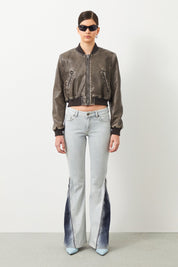 Ra Denim-Modular Flare Fit Grey Women's Jeans-1