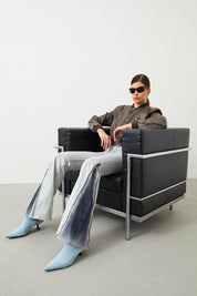 Ra Denim-Modular Flare Fit Grey Women's Jeans-2