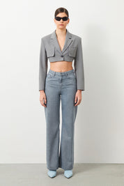 Ra Denim-Odin Wide Leg Fit Gray Women's Jeans-1