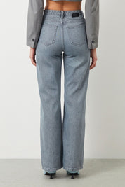 Ra Denim-Odin Wide Leg Fit Gray Women's Jeans-3