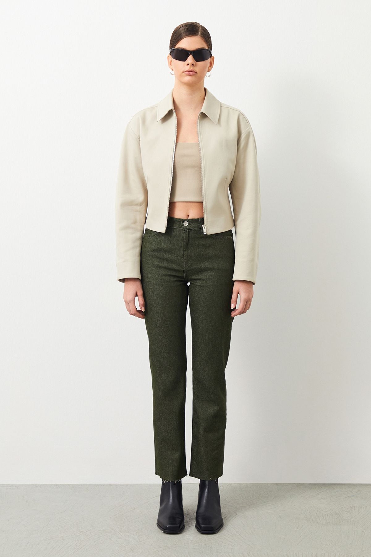 Ra Denim-Mira Boyfriend Fit Green Women's Jeans-1