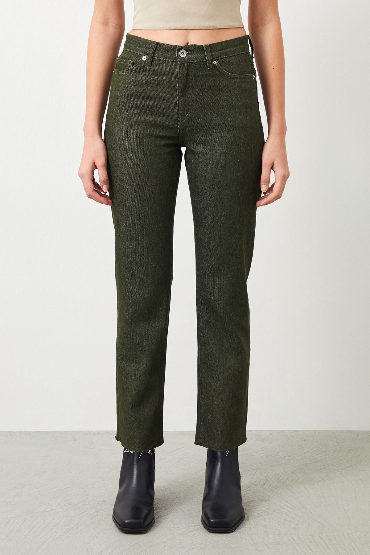 Ra Denim-Mira Boyfriend Fit Green Women's Jeans-3