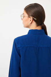 Ra Denim-Signy Regular Fit Navy Blue Women's Tencel Shirt-4