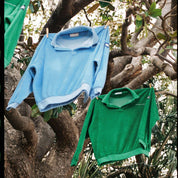 Blue Terry Polo Sweater Product vendor