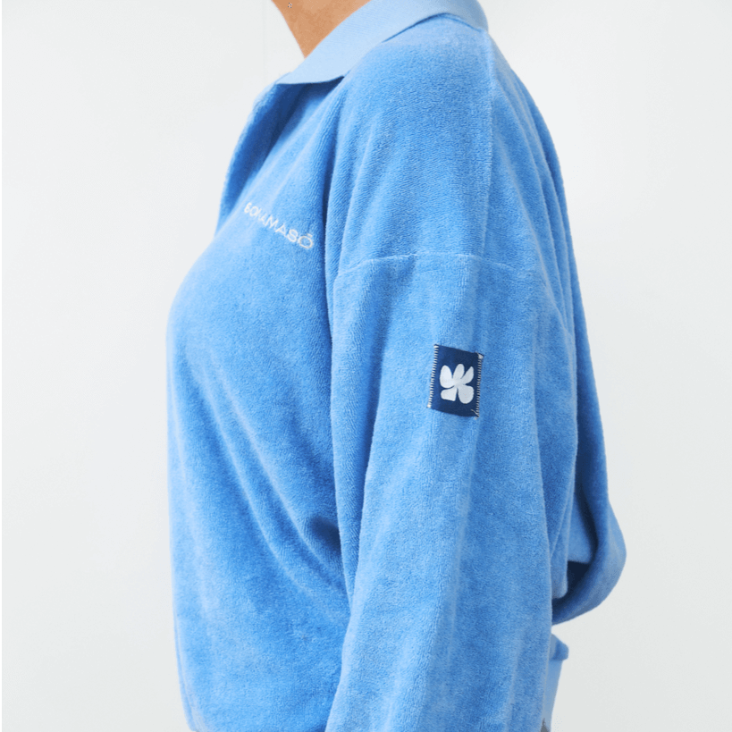 Blue Terry Polo Sweater Product vendor