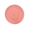  100% merino wool beret in pink, showcasing its hand-embroidered details and luxurious texture