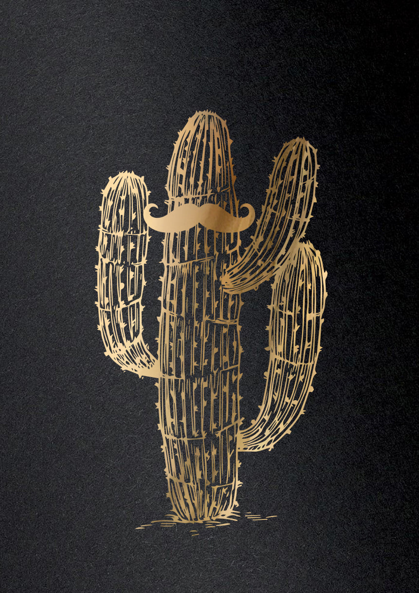 Cactus stacki or by Arteonn Letterpress Close-Up Detail