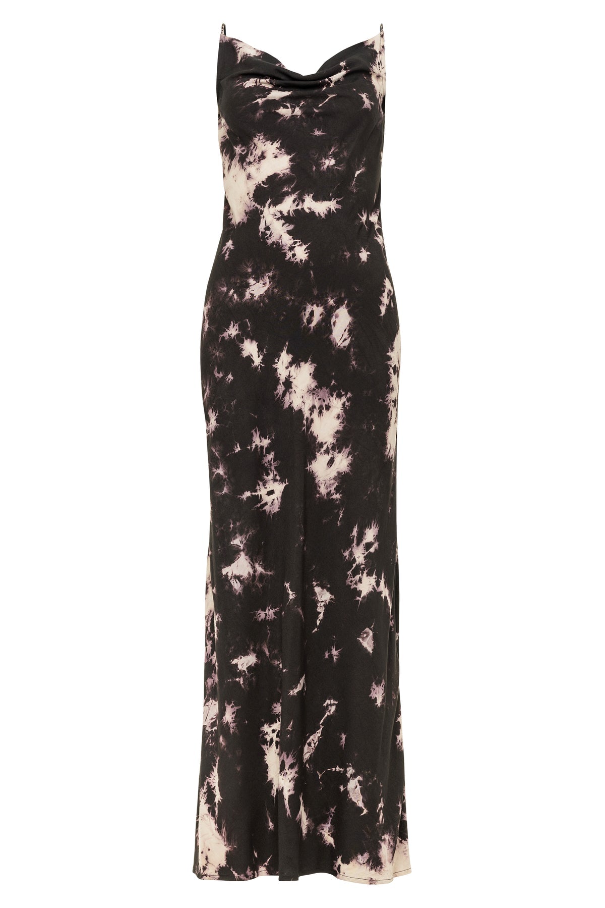 black and white tie dye maxi dress Black and White Tie Dye Slip Dress