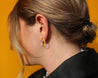 Handmade Calliophis gold earrings #01 with orange Swarovski crystal