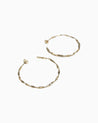 Handmade Gold Earrings Wavy L #02 by Fann!