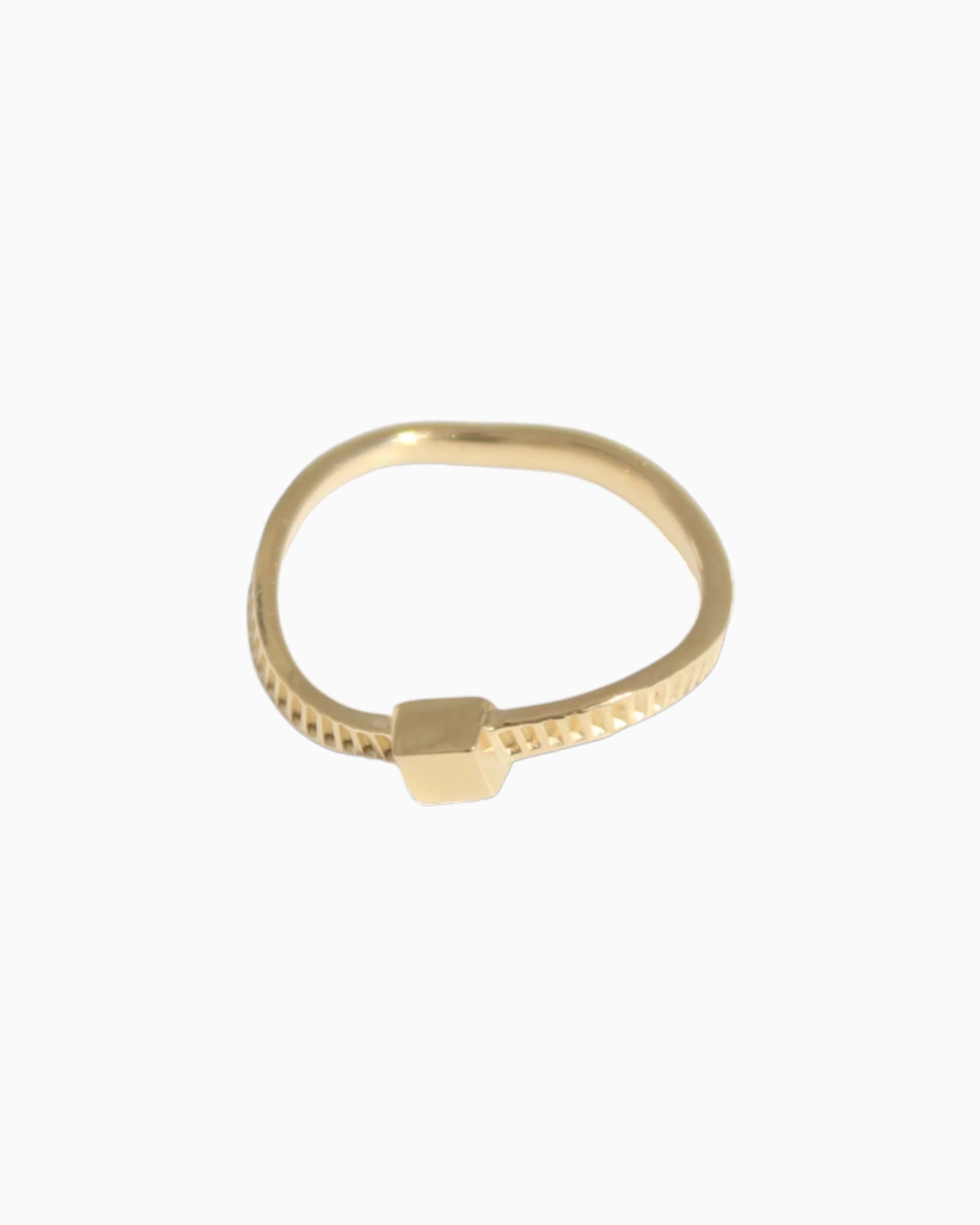 FANN! Handmade Simple gold ring Wavy #01