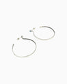 Handmade Silver hoop earrings Calliophis #05 by Fann!