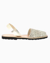 Gold Glitter Sandals by Minorquines