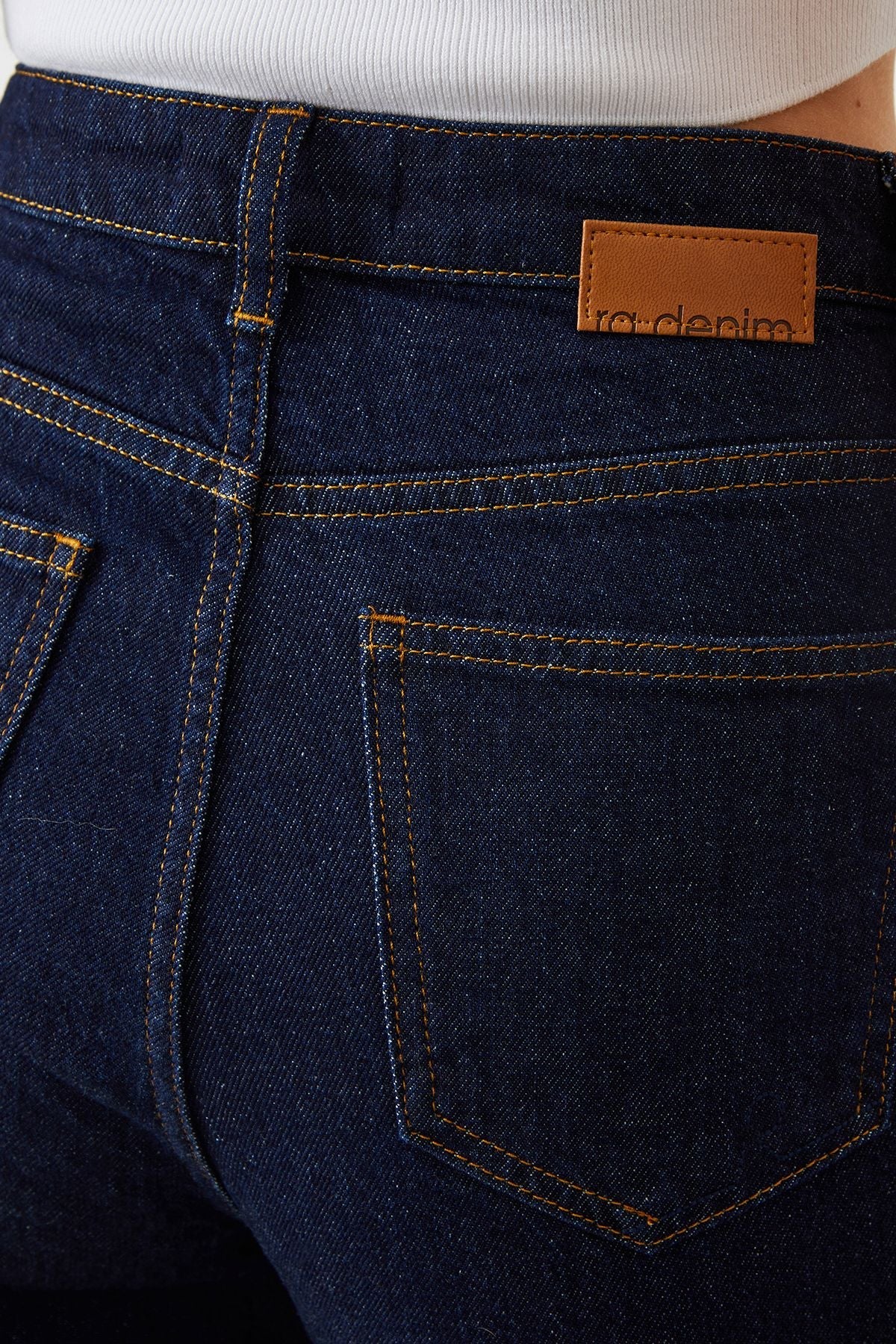 Ra Denim-Odin Wide Leg Fit Dark Blue Women's Jeans-6