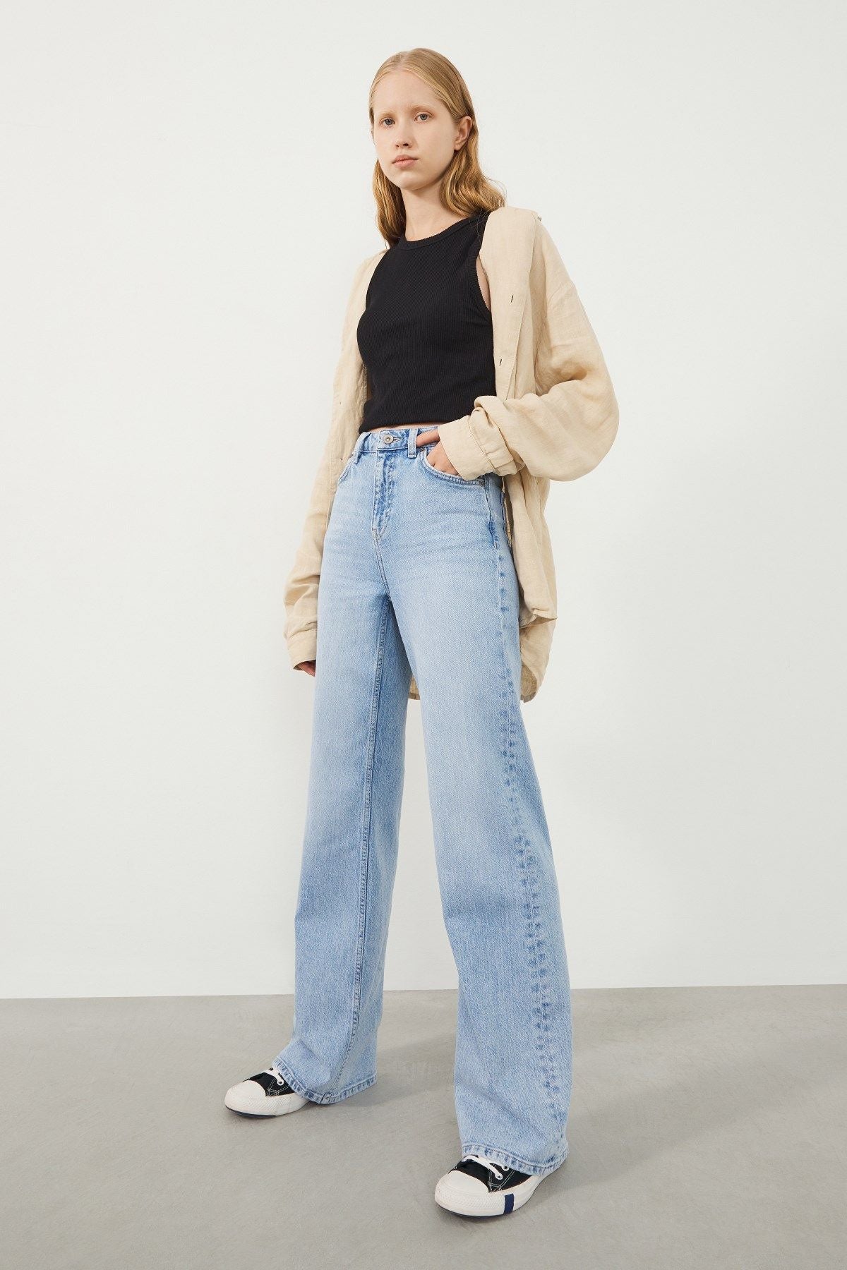 Ra Denim-Odin Wide Leg Fit Light Blue Women’s Jeans-1