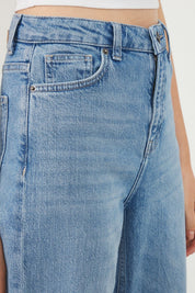 Ra Denim-Odin Wide Leg Fit Blue Destroyed Women’s Jeans-5