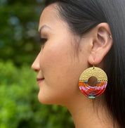 Style inspiration featuring Mayana Designs Lilac Circle Fringe Earrings