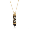AZUNI - Black Lynx Totem Bullet Necklace