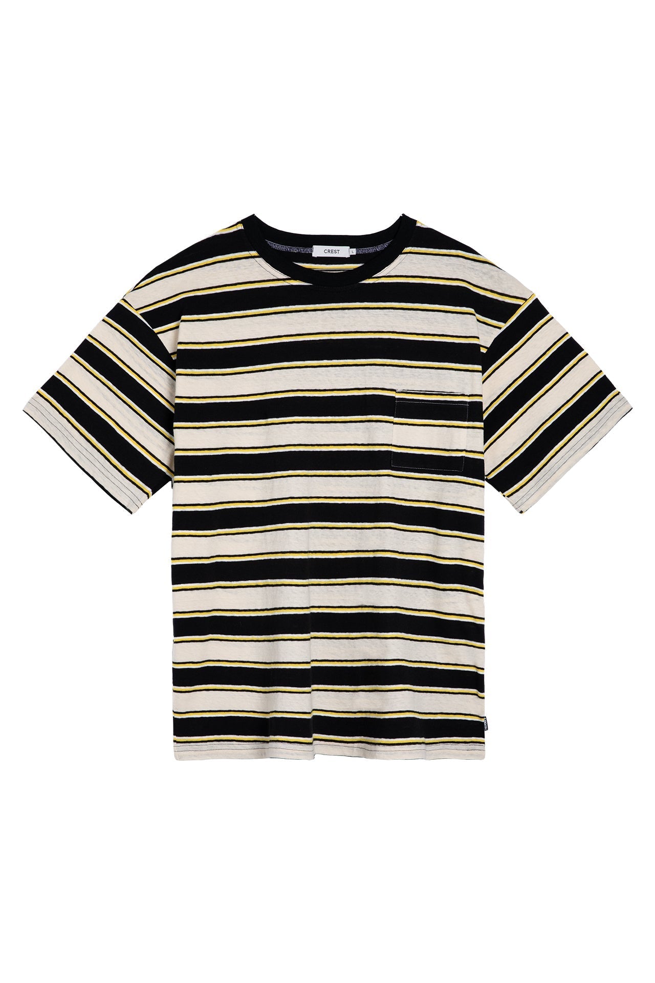 CREST Black Striped T-Shirt - Product Shot