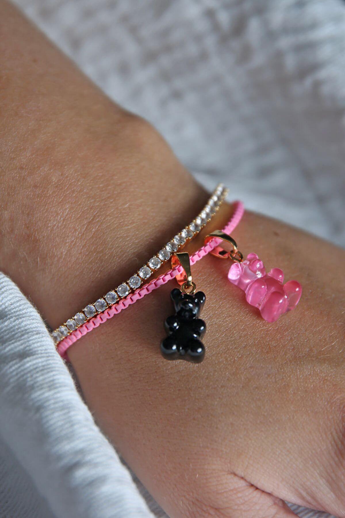 CRYSTAL HAZE - Pave Nostalgia Bear Pendant | Black