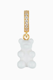 CRYSTAL HAZE - Pave Nostalgia Bear Pendant | White