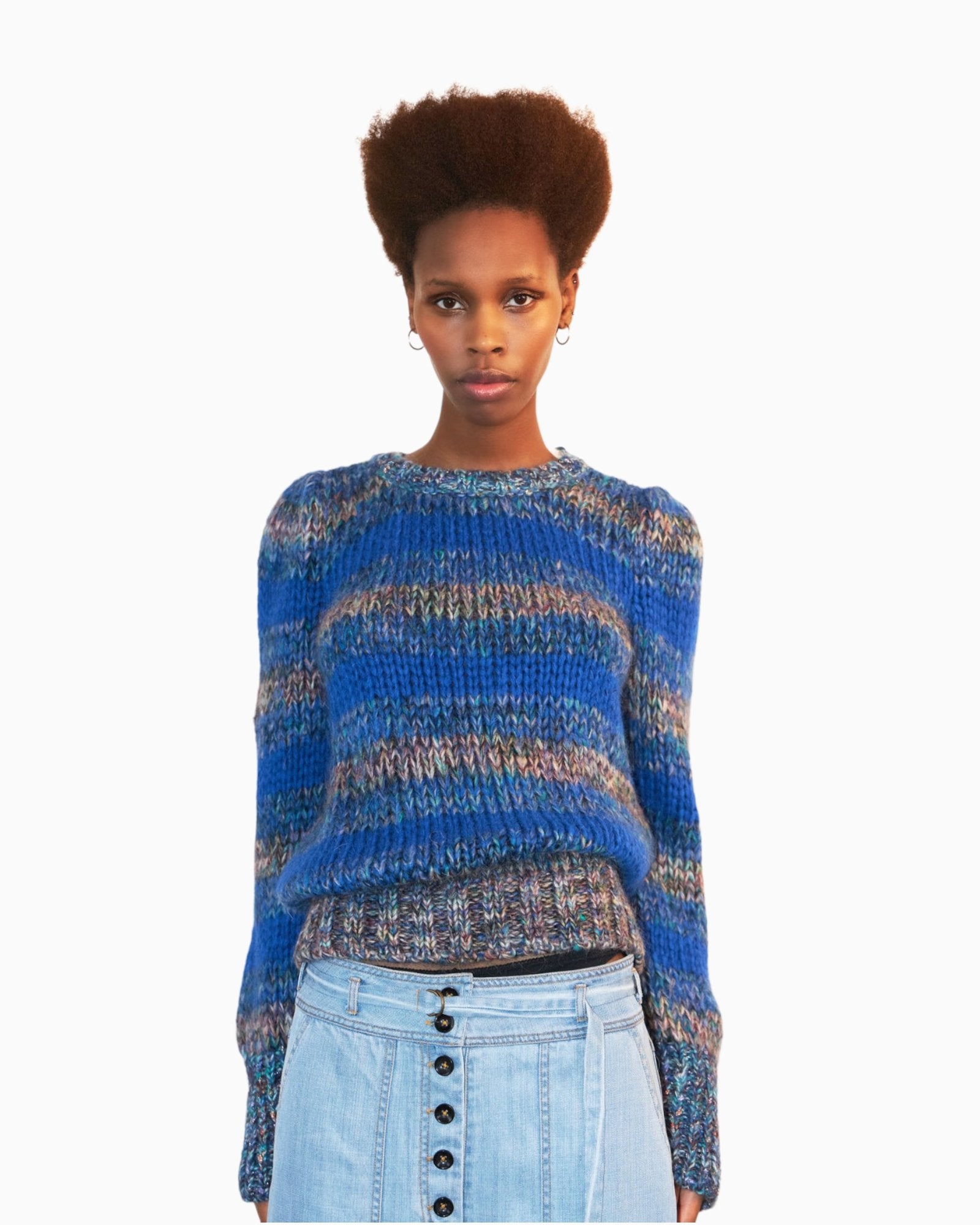DAWN & DARE - Fifi Striped Pullover | Blue Blend