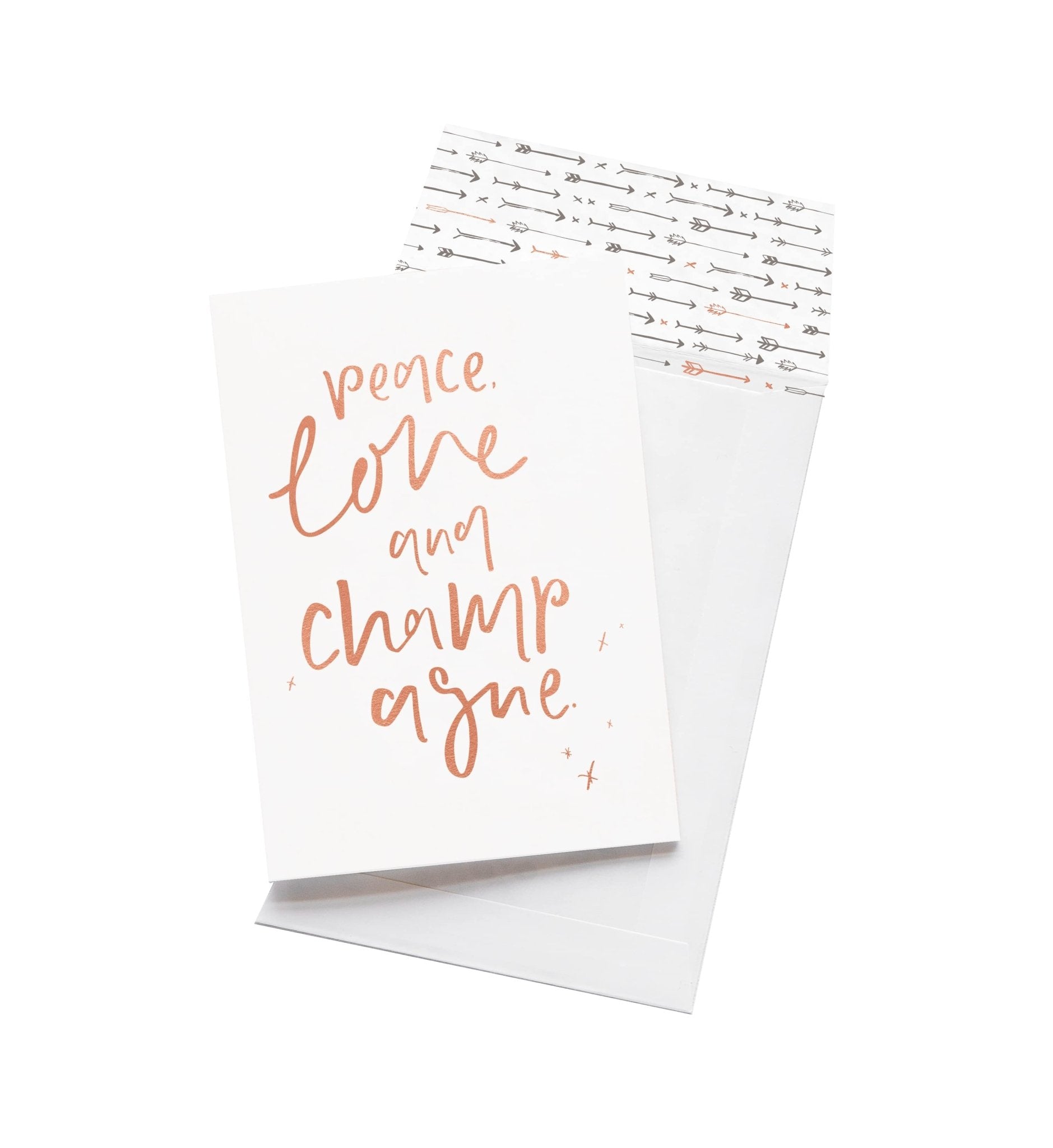 EMMA KATE - Peace Love and Champagne GREETING CARD