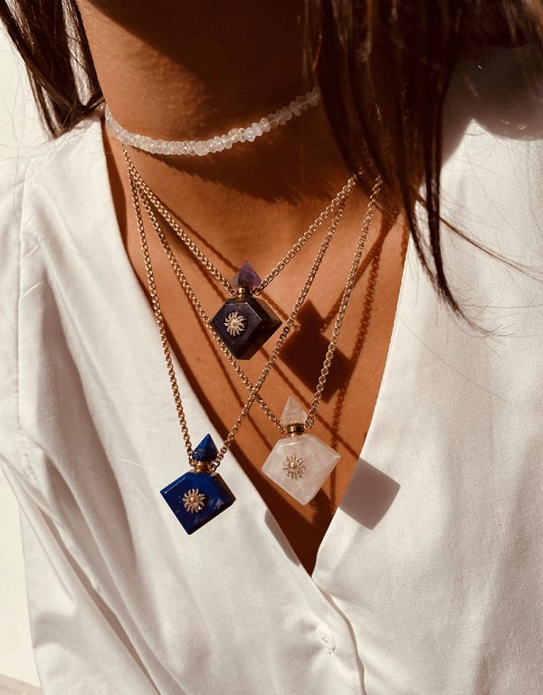 HAYA - Donna - Lapis lazuli vial necklace
