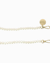 LA COQUE FRANCAISE - Faux Pearl Phone Strap | White