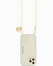 LA COQUE FRANCAISE - Faux Pearl Phone Strap | White