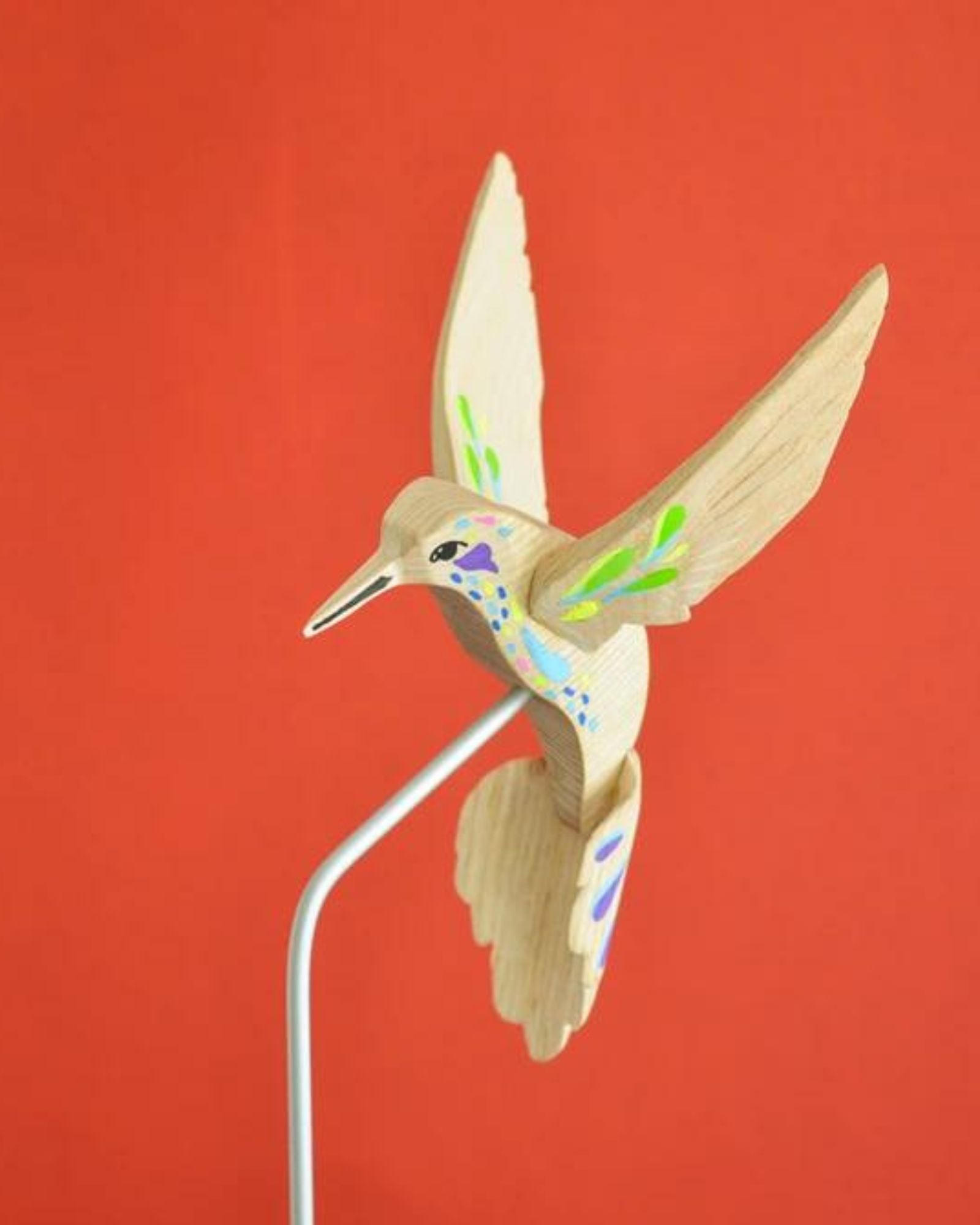 La Petite Hirondelle - Crafted with care, wooden hummingbird sculpture