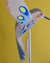 Hummingbird Sculpture from Beaujolais, hand-painted wood