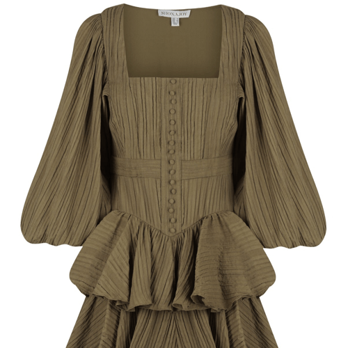 SHONA JOY | MILA Mini Dress Cumin - 99things SHONA JOY | MILA Mini Dress Cumin - 99things