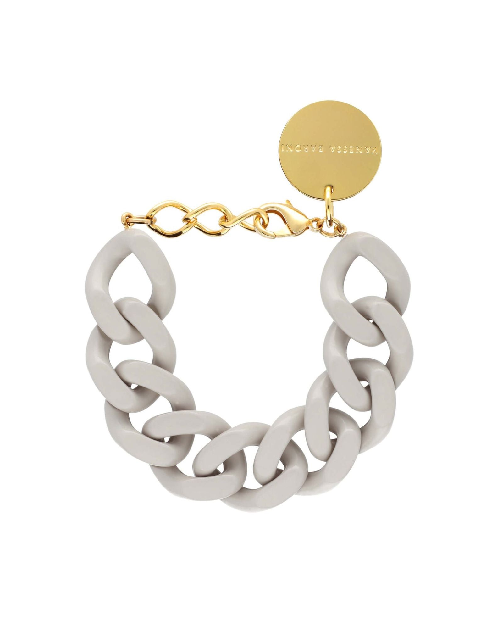 VANESSA BARONI - Flat Chain Bracelet | Grey